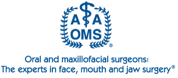 American Association of Oral And Maxillofacial Surgeons logo - the experts in face, mouth, and jaw surgery.